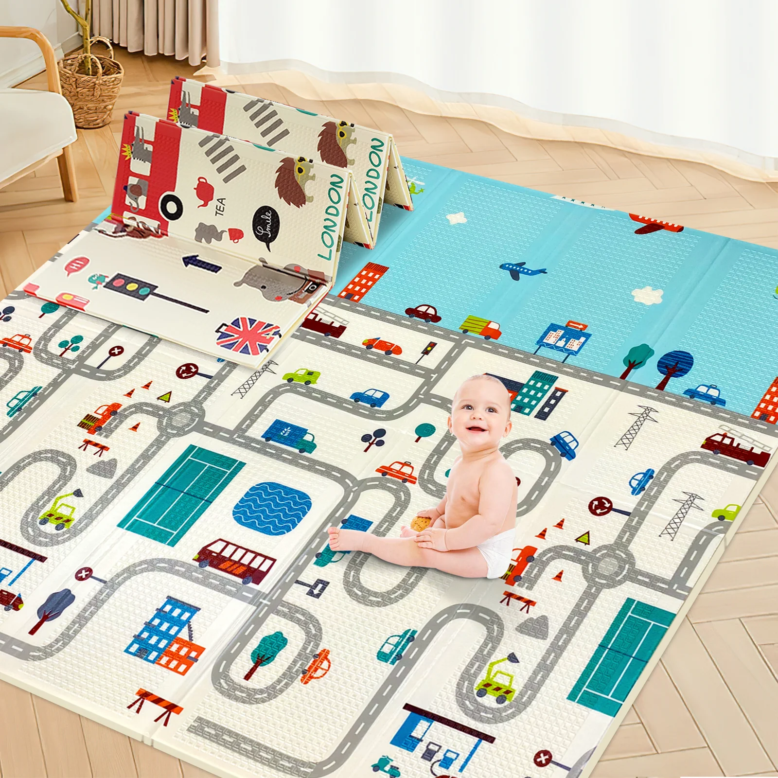 Mousse de haute qualité pliable tapis de plancher pour les enfants